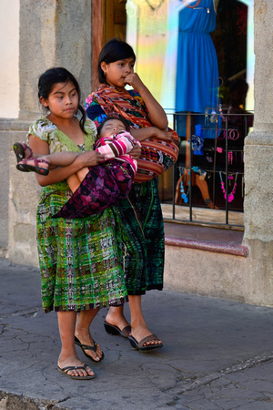 Maya People in Antigua, Guatemala