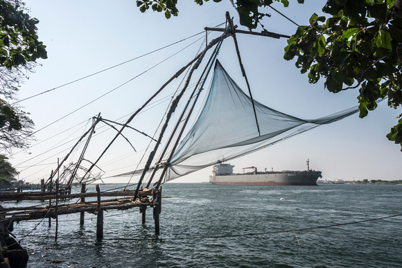 Chinese fishing net in Cochin, India
