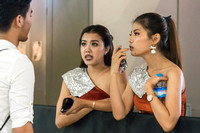 Girls in a mall in Yangon, Myanmar