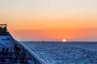 Sunset in Atlantic Ocean out of Gibraltar