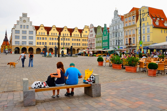 Central Plaza in Rostock, Germany