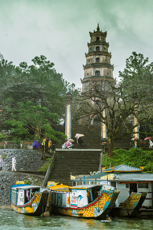 Thien Mu Pagoda, Hue, Vietnam. Unesco World Heritage Site