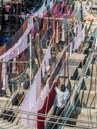 The laundry yard in Mumbai, India