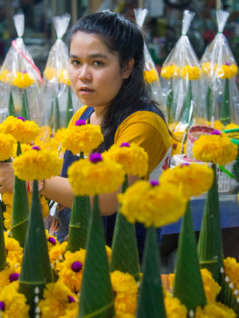 Flower market in Bangkok, Thailand