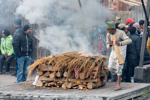 Cremation in Kathmandu, Nepal