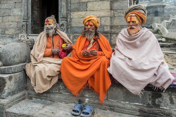 Sadhu Holy men at Pashupatinath Temple in Kathmandu