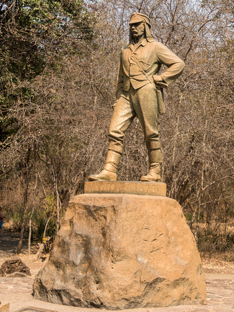 Livingstone's stature, Victoria Falls,