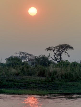 Sunset on Zambezi River, Namibia