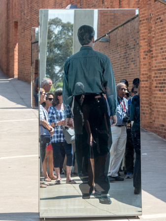 Mirror in Apartheid Museum, Johannesburg