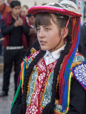 A Peruvian young girl in Cusco, Peru