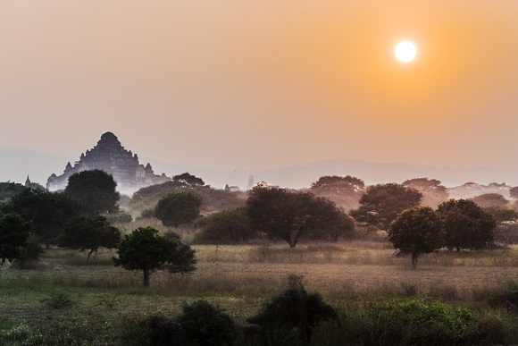 Sunrise from Shwe Gu Gyi Temple in Bagan, Myanmar