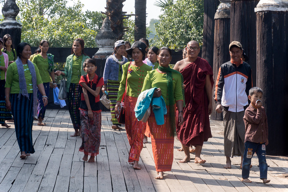 People in a Pagoda in Bagan, Myanmar
