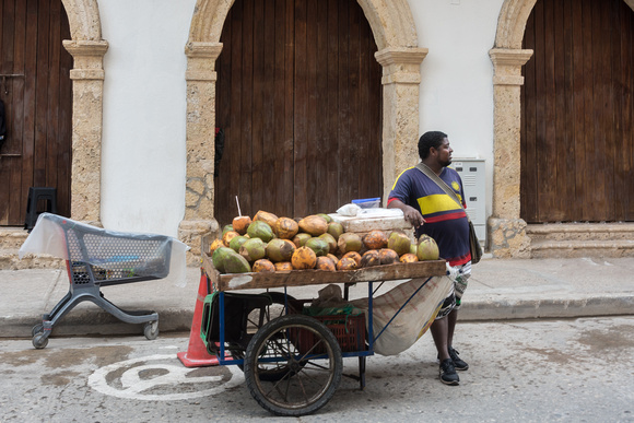Selling papaya, Cartagena