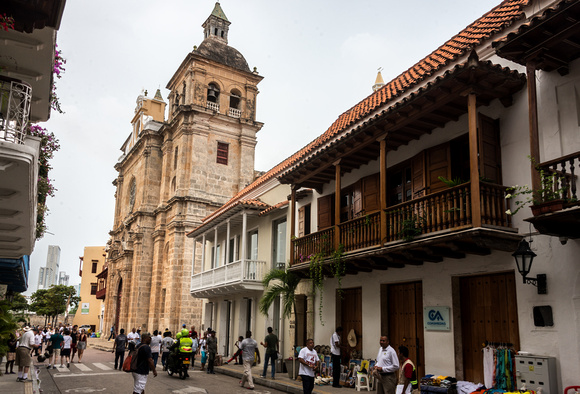 Buildings with balcony in Cartagena