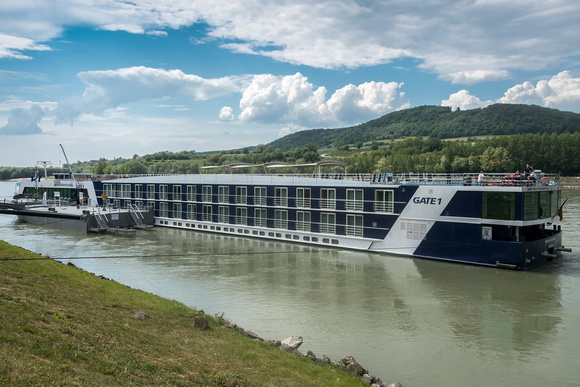 Our ship docked in River Danube in Melk