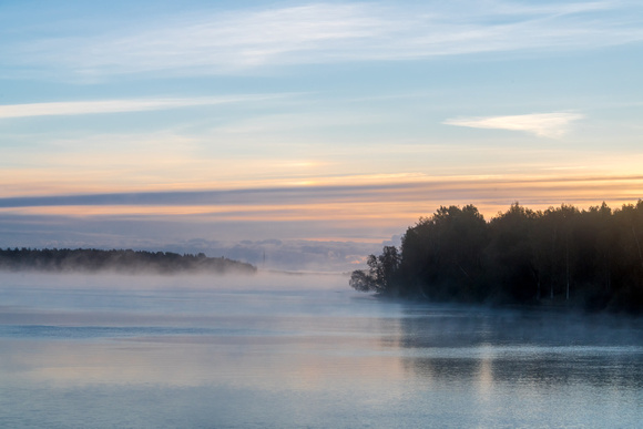Morning of Svir River, Mandrogi, Russia